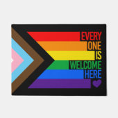 Paillasson Tout le monde est bienvenu ici (fierté du progrès) (Devant)