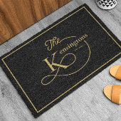Paillasson Toute couleur | Monogramme de nom de famille moder