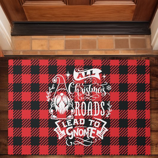 Paillasson Toutes Les Routes De Noël Mènent À Gnome