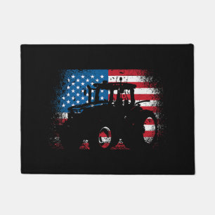 Paillasson Tractor USA Drapeau design pour Patriotic Farmer