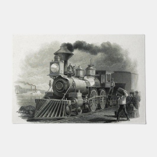 Paillasson Train à vapeur vintage (Devant)