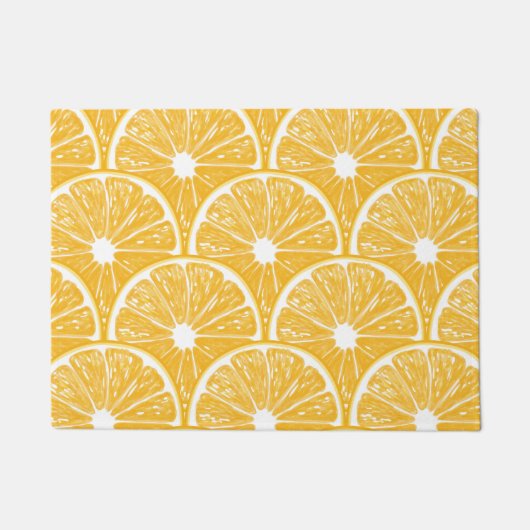 Paillasson Tranches orange, motif de fruits tropicaux (Devant)