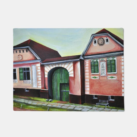 Paillasson Transylvanie, Roumanie, Peinture aquarelle (Devant)