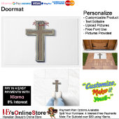 Paillasson Traverser le mât de porte avec l'Arrière - plan bl