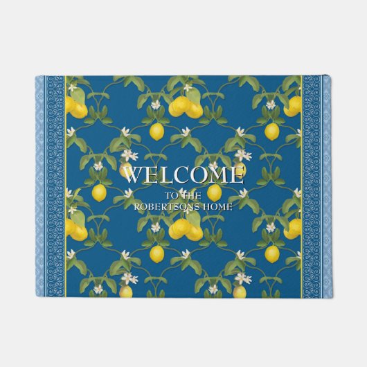 Paillasson Treillis de fleur de citron de famille (Devant)