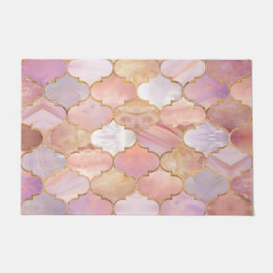 Paillasson Trellis marocain Pastel Textes minéraux