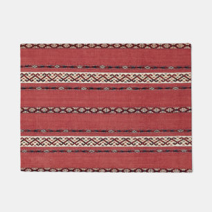Paillasson Triangle Striangle Kilim II Rouge Noir Blanc