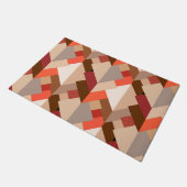 Paillasson Triangles Abstraits modernes, Brown, Taupe et Oran (Incliné)