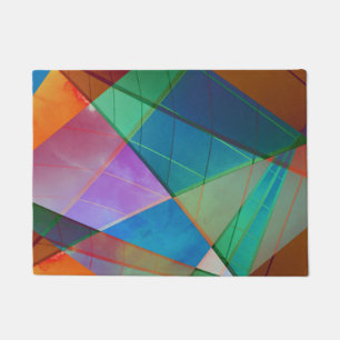 Paillasson Triangles modernes, colorés, trapézoïdes forme l'a