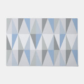 Paillasson Triangles modernes du milieu du siècle Sky Blue (Devant)