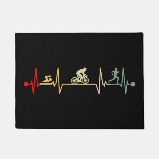 Paillasson Triathlon Heartbeat Vintage (Devant)