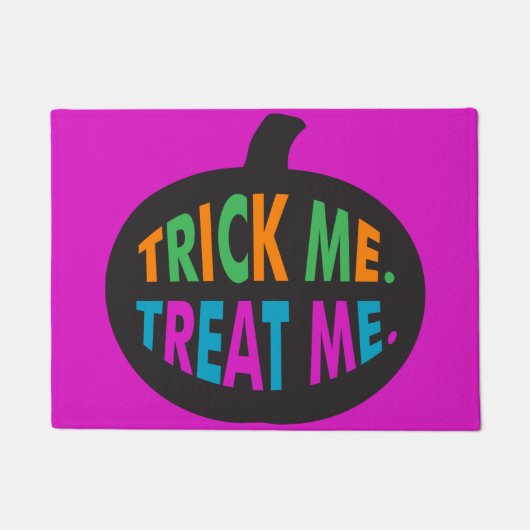 Paillasson Trick Me Traite, Halloween Multi-Couleur (Devant)