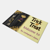 Paillasson Trick or Treat Gold Parties scintillant Skuls Hall (Incliné)