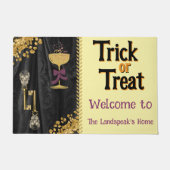 Paillasson Trick or Treat Gold Parties scintillant Skuls Hall (Devant)