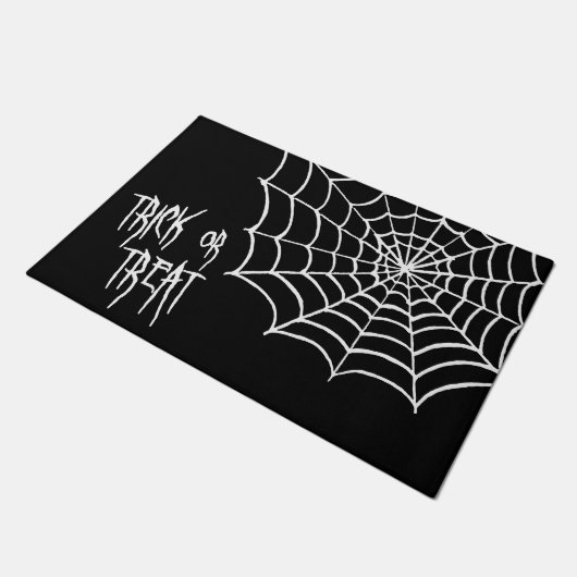 Paillasson Trick ou traitement - Éffrayant Spider Web Hallowe (Incliné)
