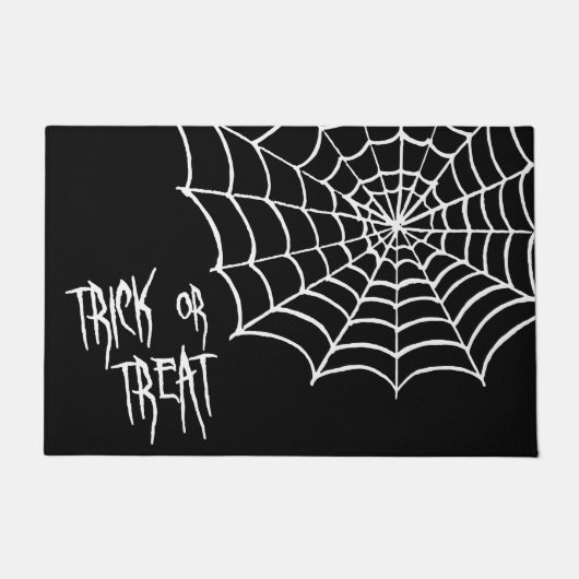Paillasson Trick ou traitement - Éffrayant Spider Web Hallowe (Devant)