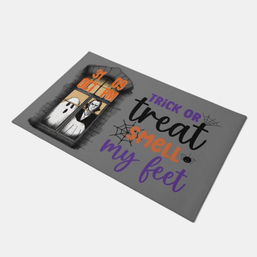 Paillasson Trick ou traiter l'odeur mes pieds Halloween (Incliné)