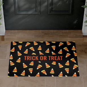 Paillasson Tricoter ou traiter Halloween Candy Corn Imprimer