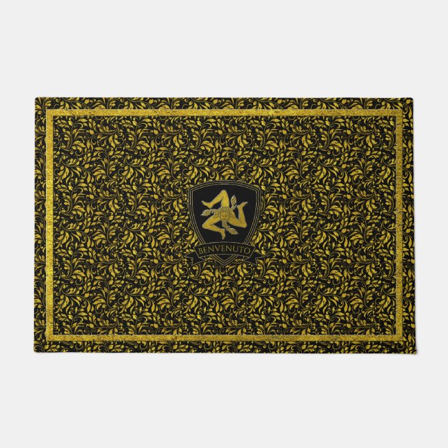Paillasson Trinacria sicilienne Baroque Doormat (Devant)