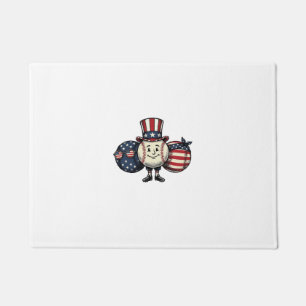 Paillasson Trio de baseball patriotique Vintage Vector Shirt_