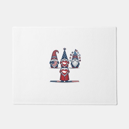 Paillasson Trio de gnomes patriotiques dessin vectoriel vinta (Devant)