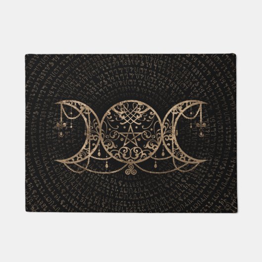 Paillasson Triple Moon - Triple Goddess Gold and black (Devant)