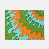 Paillasson Trippy Green Orange Liquid Dripe Motif Y2K (Devant)