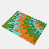 Paillasson Trippy Green Orange Liquid Dripe Motif Y2K (Incliné)