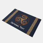 Paillasson Triskelion celtique (bleu) personnalisé (Incliné)