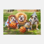 Paillasson Trois Bulldogs en costumes (Devant)