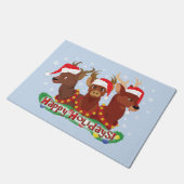 Paillasson Trois cerfs de Noël (Incliné)