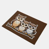 Paillasson Trois chouette petite chouette (Incliné)