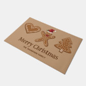 Paillasson Trois formes de biscuits de Noël au gingembre & Te (Incliné)