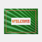 Paillasson Tropical Green Leaf Welcome Porte Mat (Devant)
