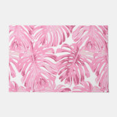 Paillasson Tropical Pastel Pink Jungle Motif Feuille (Devant)