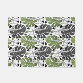 Paillasson Tropical print monstera leaves scissors jungle exo (Devant)