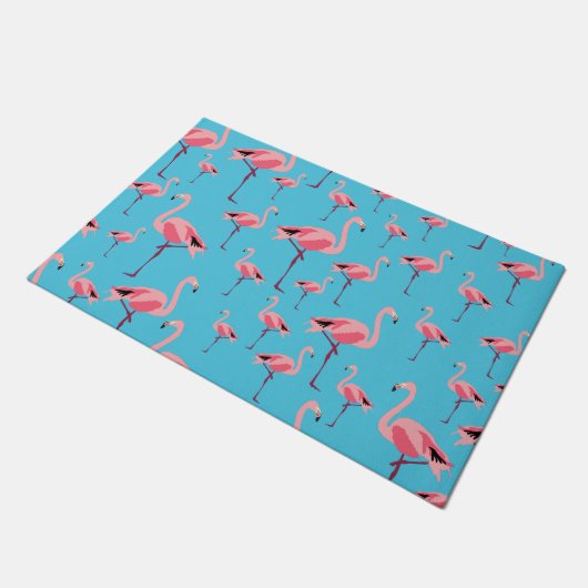 Paillasson Tropical Summer Pink Flamingo Pattern (Incliné)