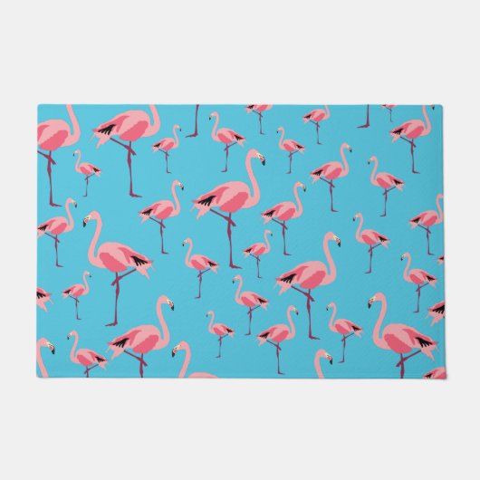 Paillasson Tropical Summer Pink Flamingo Pattern (Devant)