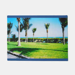 Paillasson Tropical Tree Green Grass Door Mat