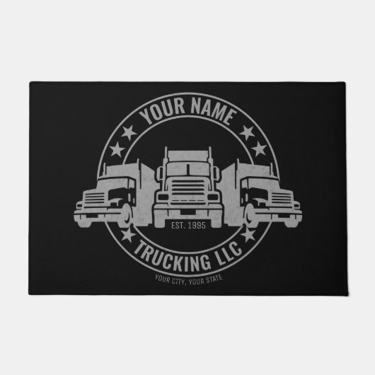 Paillasson Trucker personnalisé Big Rig Semi Camion Camion (Devant)