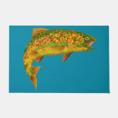 Paillasson Truite arc-en-ciel feuille Aspen 2 (Devant)