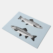 Paillasson Truite vintage - pêche en eau douce (Incliné)