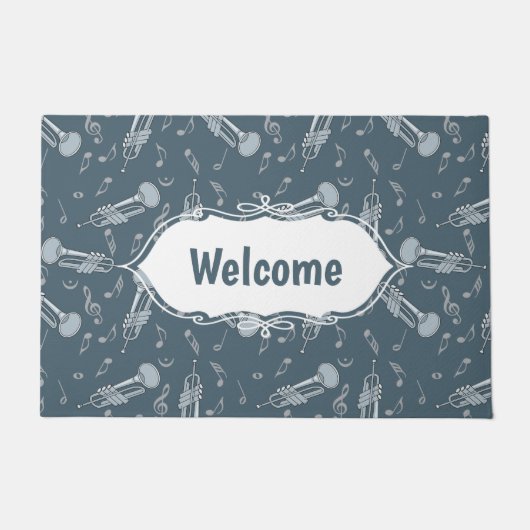 Paillasson Trumpet Music Notes Motif (Devant)
