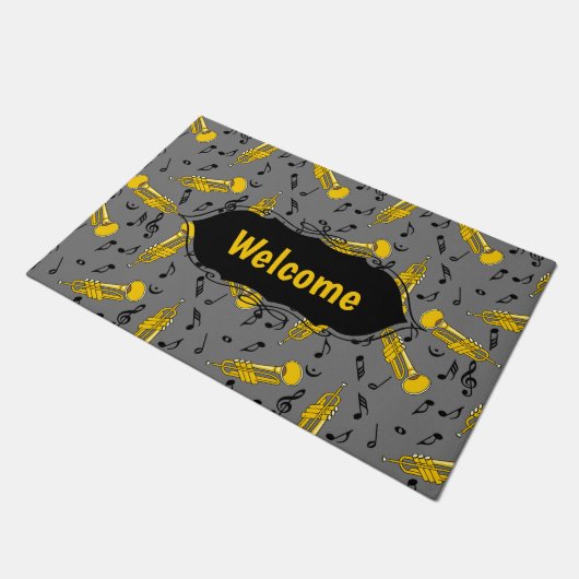 Paillasson Trumpet Music Notes Motif (Incliné)