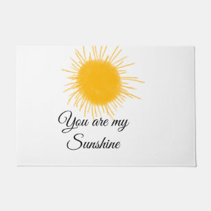 Paillasson tu es mon soleil jaune orange rayons de soleil ajo