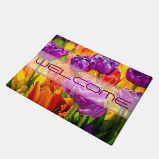 Paillasson Tulipes colorées positives (Incliné)