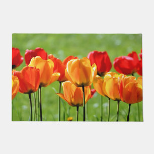 Paillasson Tulipes jaunes et rouges