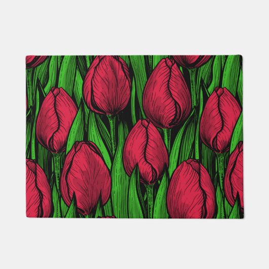 Paillasson Tulipes rouges (Devant)