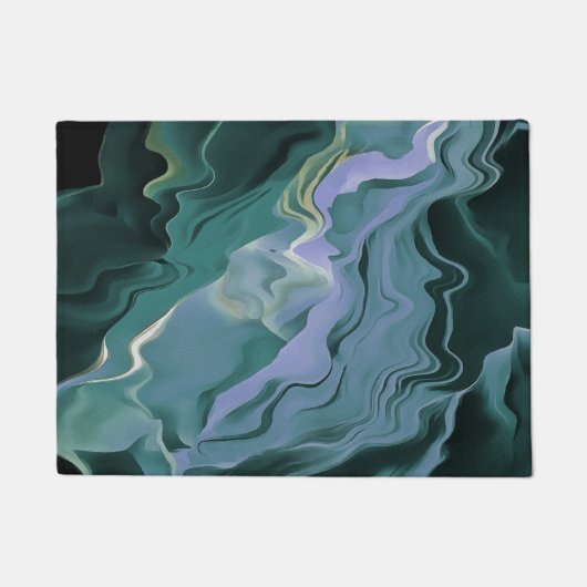 Paillasson Turbulence bleue Acrylique pour l'art Abstrait (Devant)