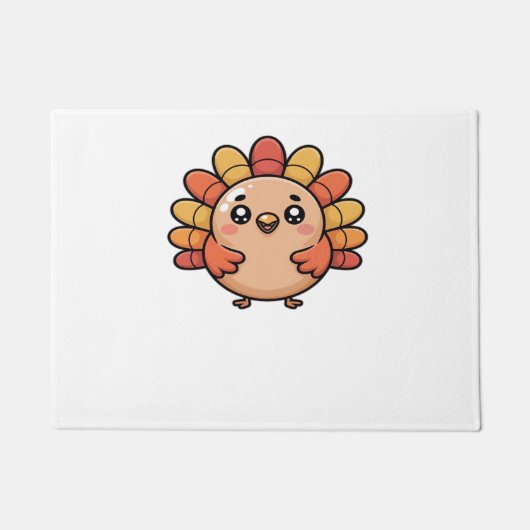 Paillasson turquie d'action de grâces kawaii T-shirt classiqu (Devant)